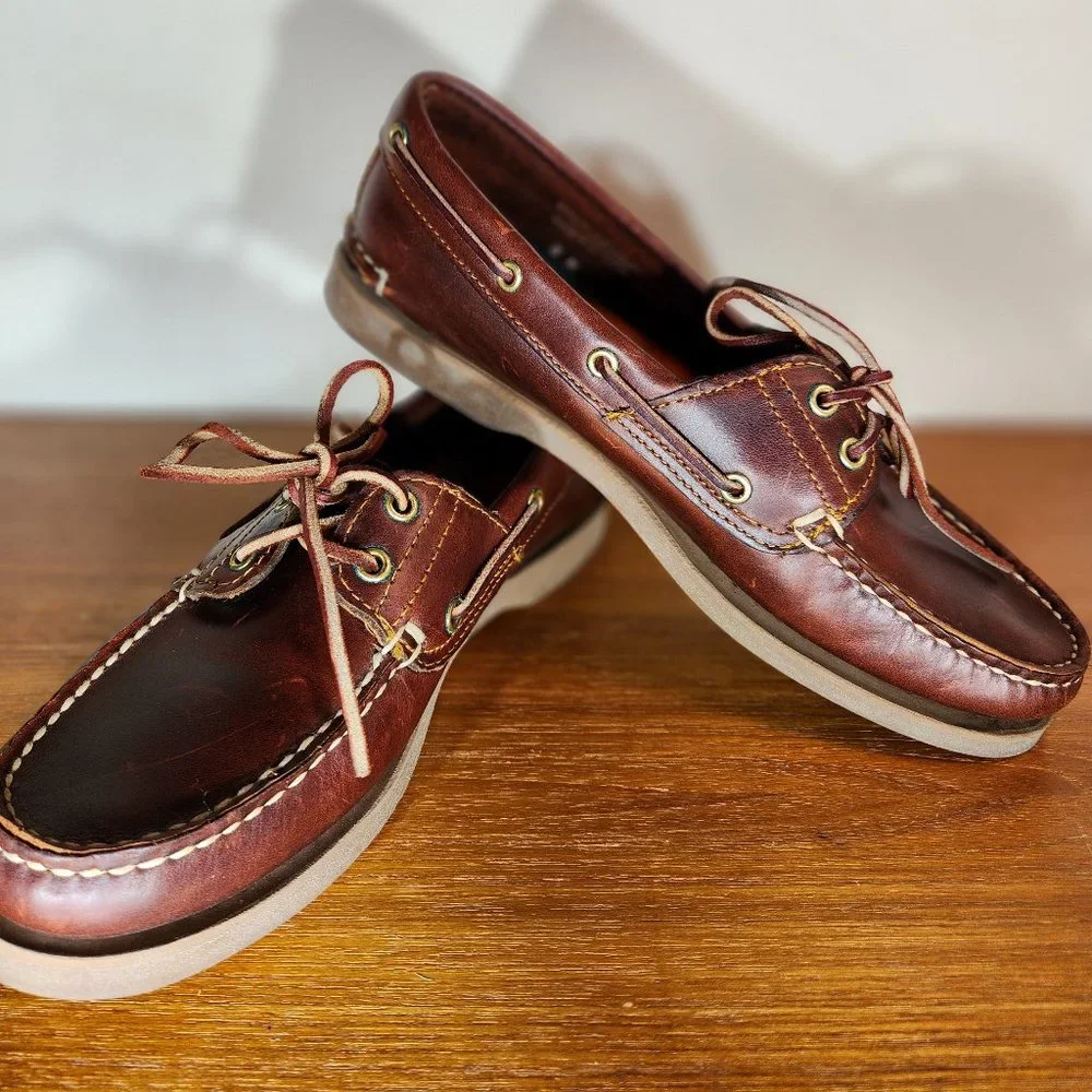 Timberland Women’s Brown Leather Boat Shoes